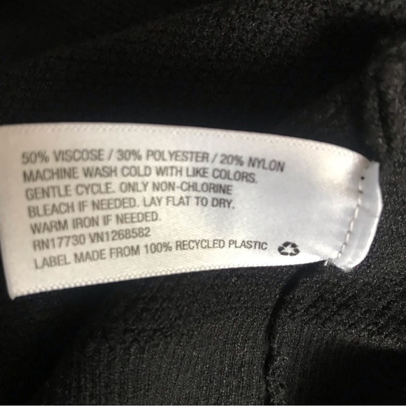 Ava & Viv black high neck pull over cropped top/sweater 3/4 sleeves - Picture 6 of 6